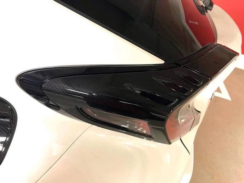 Для Toyota C-HR- внешний Автомобильный задний светильник, лампа для век, накладка, 4 шт., углеродное волокно, стильные аксессуары для автомобиля