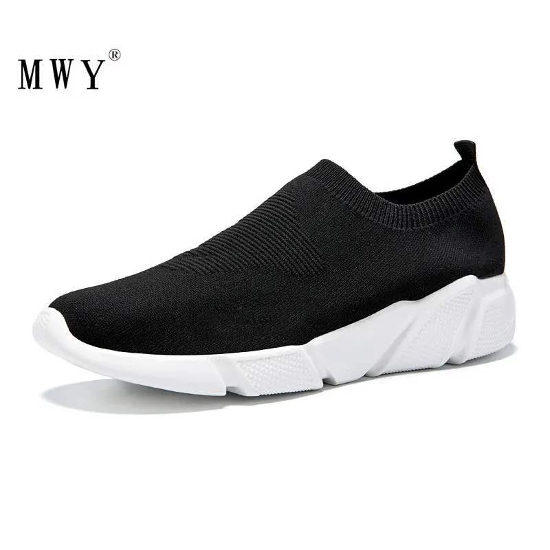 Женские низкие кроссовки MWY дышащая плетеная повседневная обувь на плоской