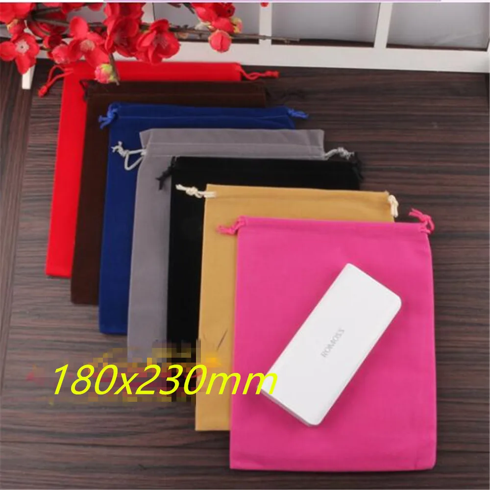 2016 New Cheap 180x230mm Velvet Drawstring Pouch Bag/Jewelry Bag,Christmas Wedding Gift Bags & Pouches  Free Shipping