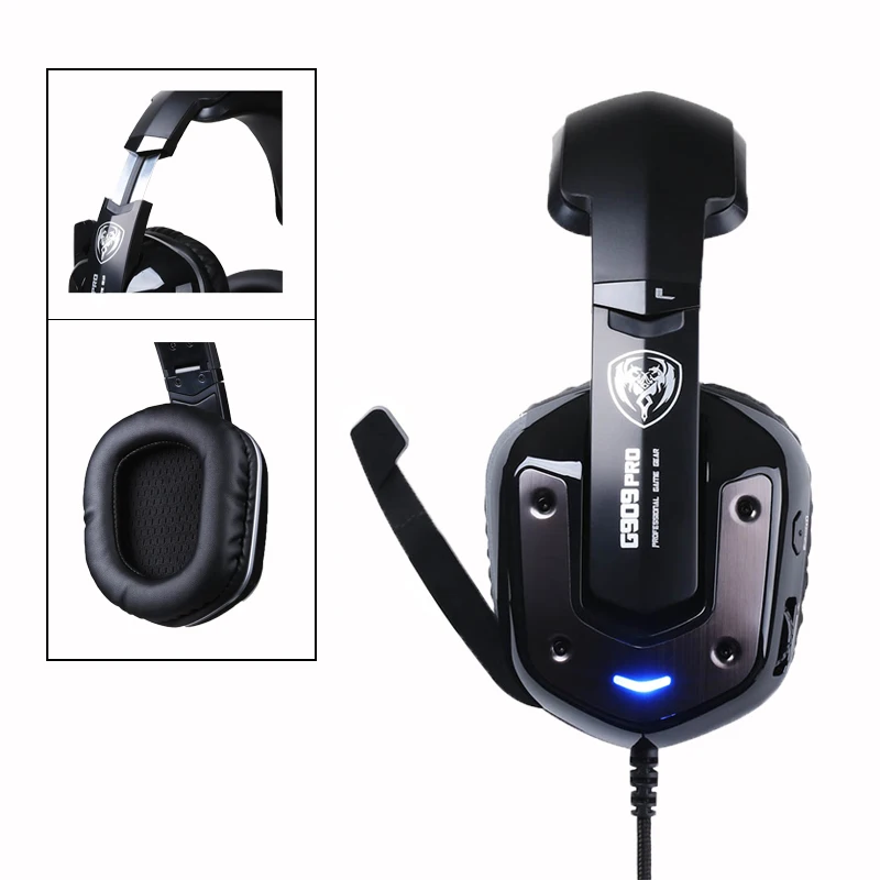 Somic G909Pro PS4 игровая гарнитура шлем USB 7 1 виртуальная игра наушники с микрофоном