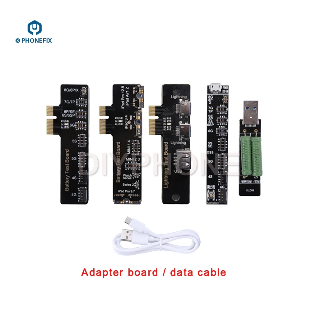 PHONEFIX батарея тестовая коробка для Apple iPhone iPad с кабелем данных батареи плата
