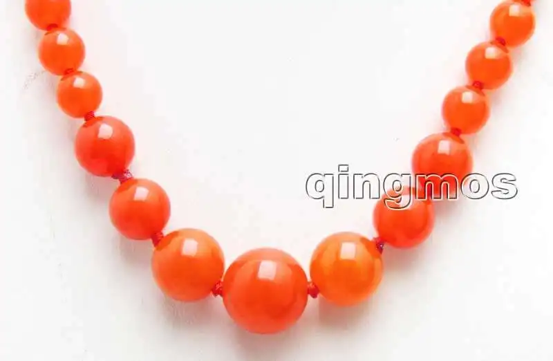 Круглые Китайские красные высококачественные натуральные бусины диаметром 17