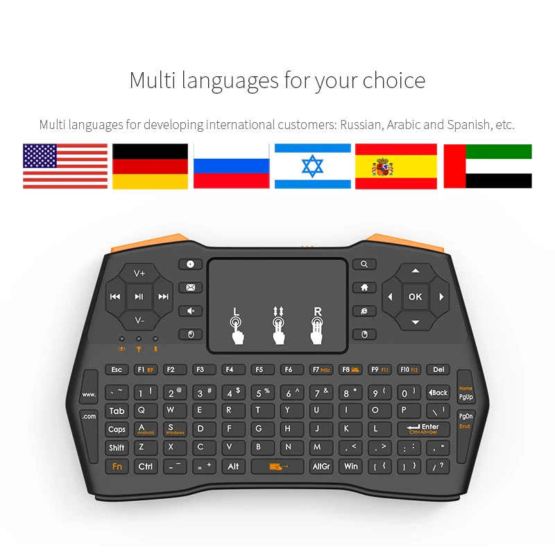 SIKAI портативная мини беспроводная клавиатура 2,4G тачпад Fly mouse мультимедийная портативная воздушная мышь Пульт дистанционного управления для ТВ проектора