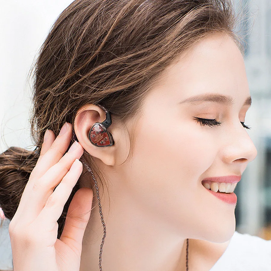 AK Audio KZ ES4 5BA сбалансированные наушники вкладыши HIFI спортивные для бега ES4|Наушники