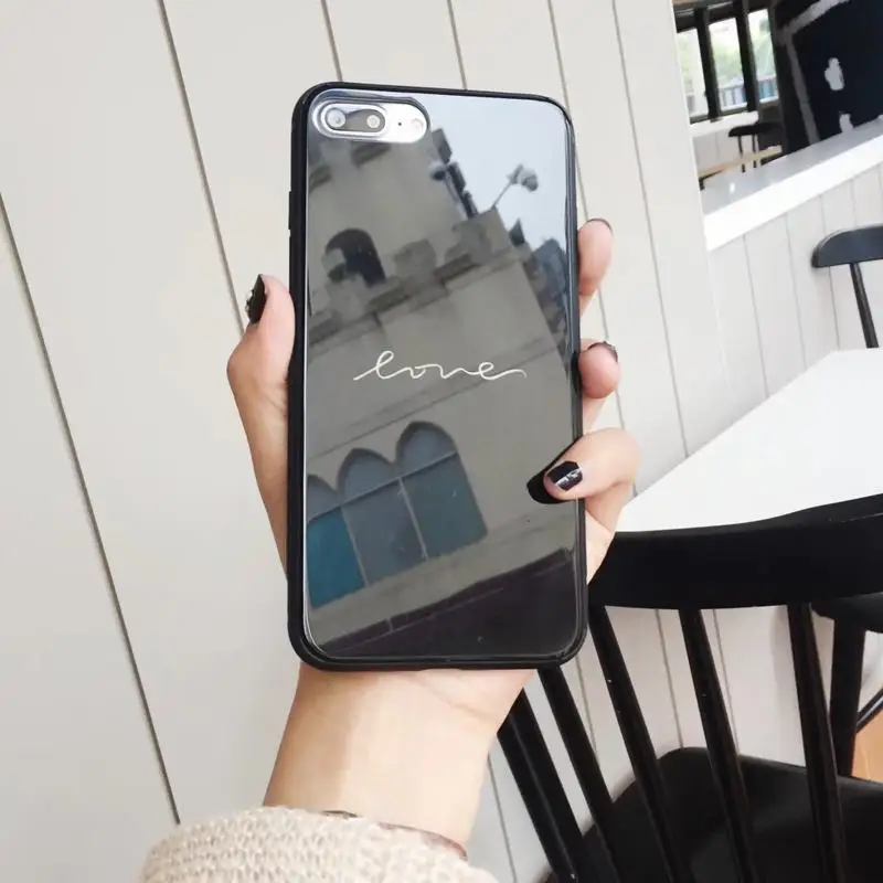 Для iPhone 6 Чехол зеркало Закаленное Стекло задняя крышка для iphone 6S плюс