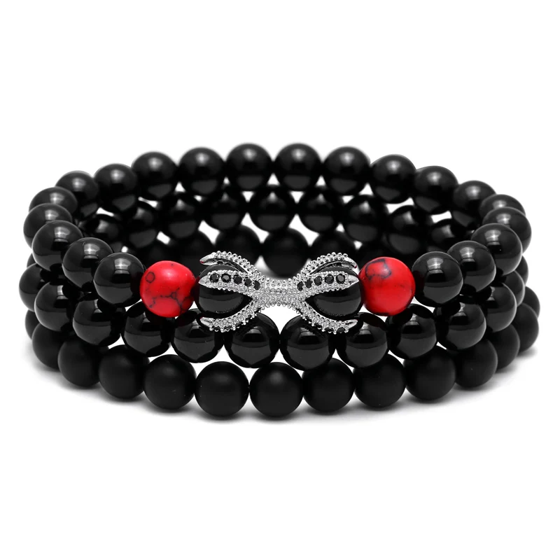 Mcllroy Stone bracelet/men/women/charms/beads/male bracelets set 8mm stone beads bracelet homme men jewelry pulseira masculina | Украшения