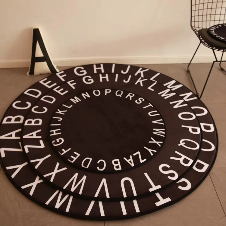 White Black Mickey Rug Children Baby boy girl Crawling Game Mat Carpet Indoor Cartoon Soft Four Season children Mat blanket gift