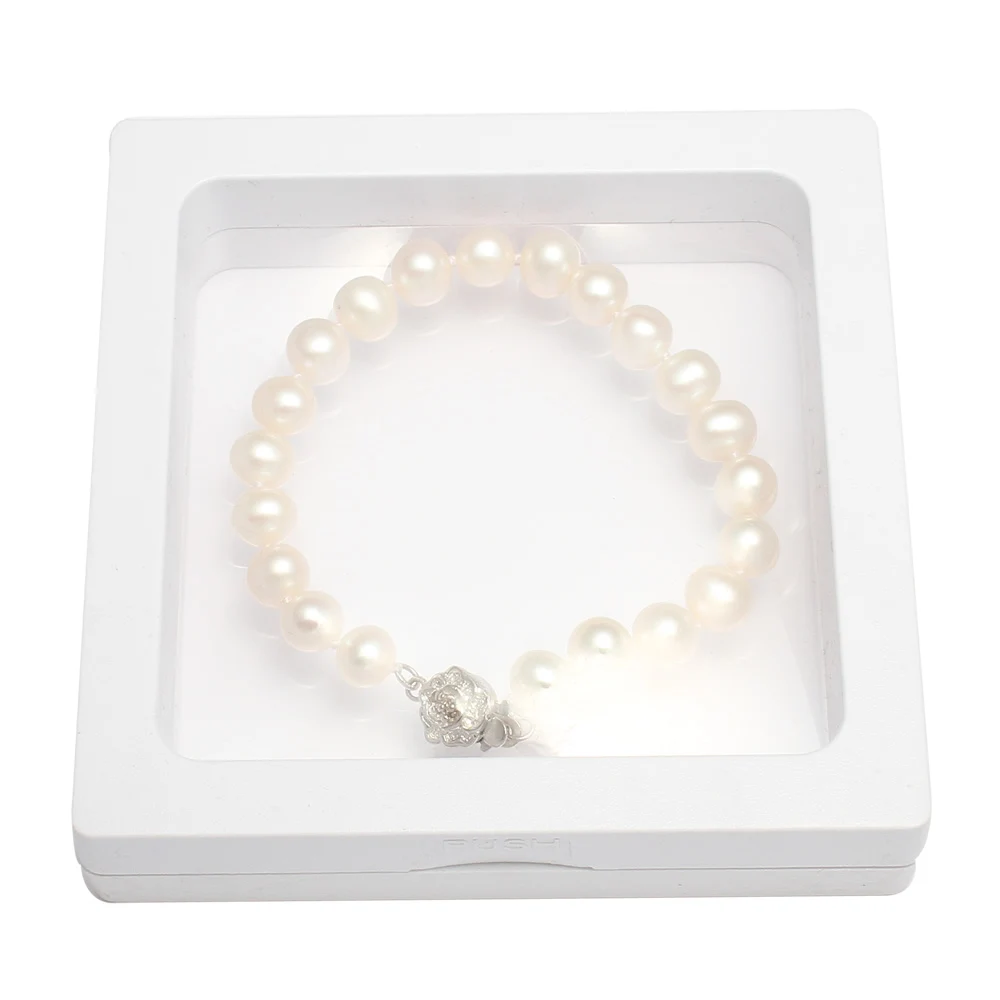 

YYW New Hot Natural Real 7-8mm Potato Cultured Freshwater Pearl Beaded Strand Jewelry Bracelets Bangles Women Girl Wedding Gift
