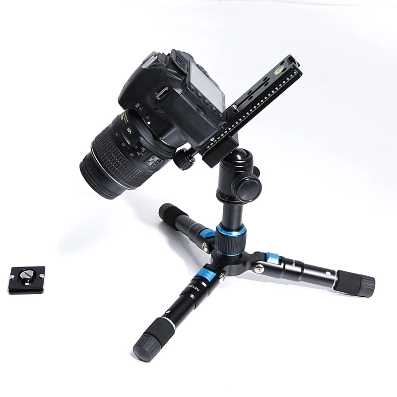 Штатив для DSLR камеры, 150 мм, раздвижные рельсы, Узловая направляющая, быстросъемная пластина, зажим с винтом 1/4 дюйма для DSLR камеры, штатив с шаровой головкой