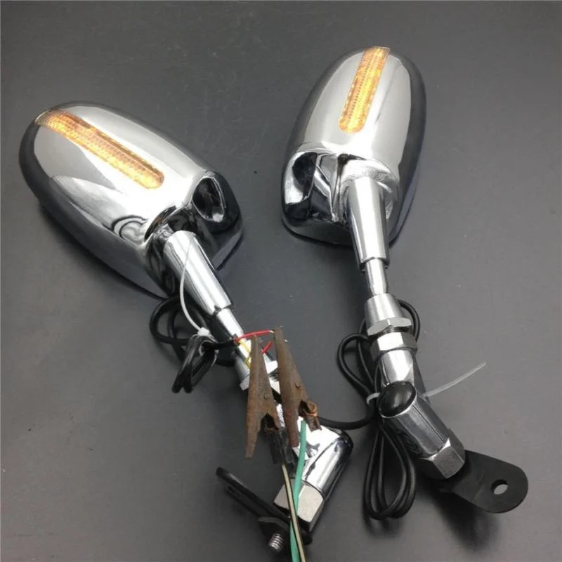 Мотоциклетные СВЕТОДИОДНЫЕ ПОВОРОТНЫЕ сигналы боковое зеркало заднего вида для