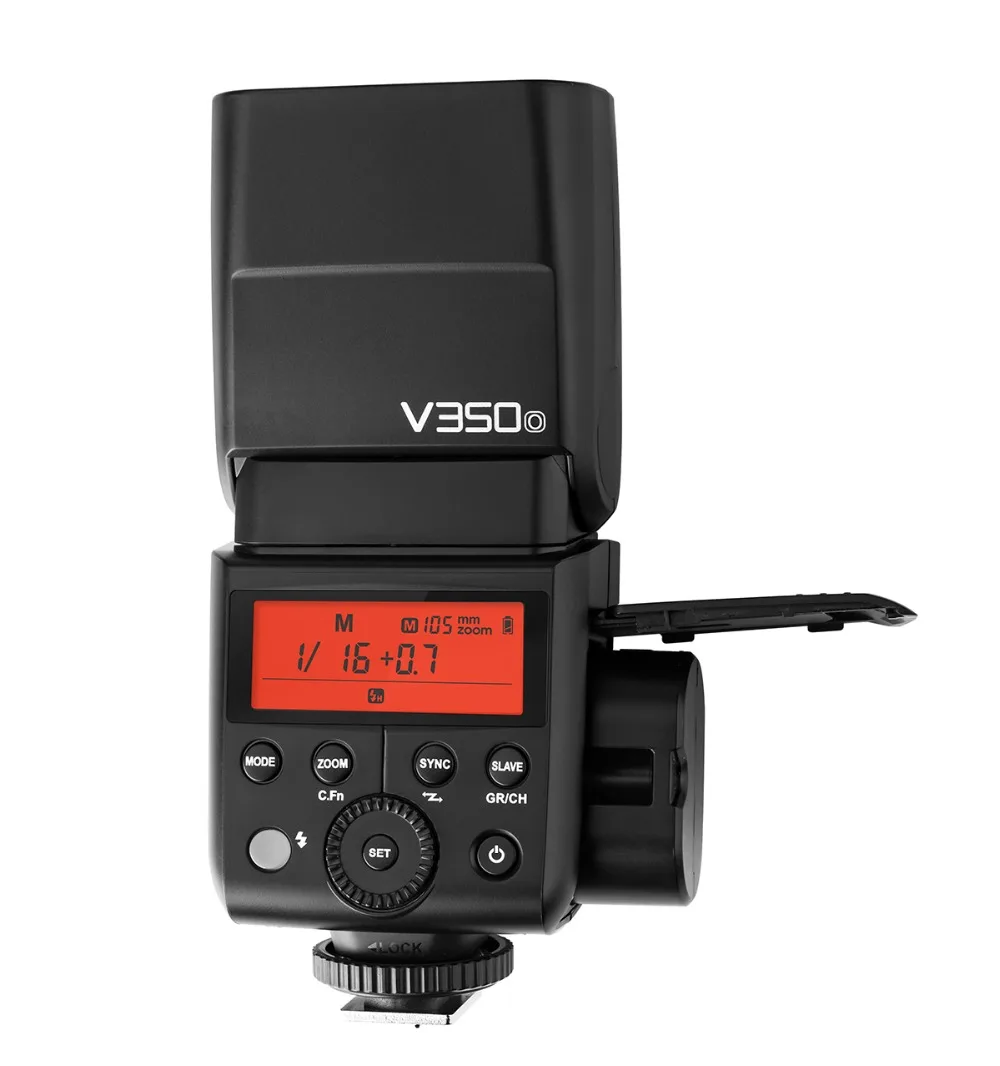 Вспышка для камеры Godox Mini Li Ion TTL V350O HSS 1/8000s GN36 0 1 s ~ 7 с перезаряжаемым устройством +