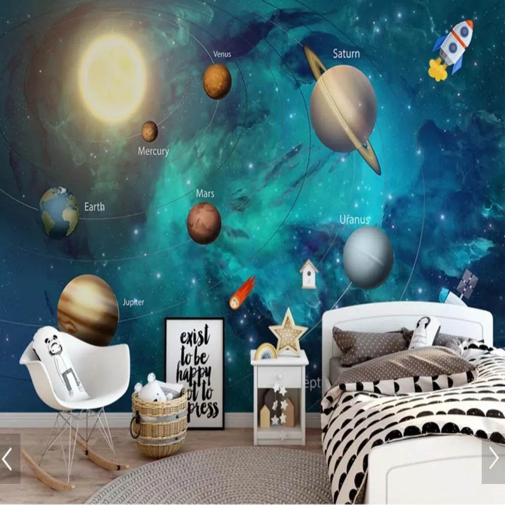 3D Ручная роспись Космос Вселенная настроение звезда обои фрески для гостиной