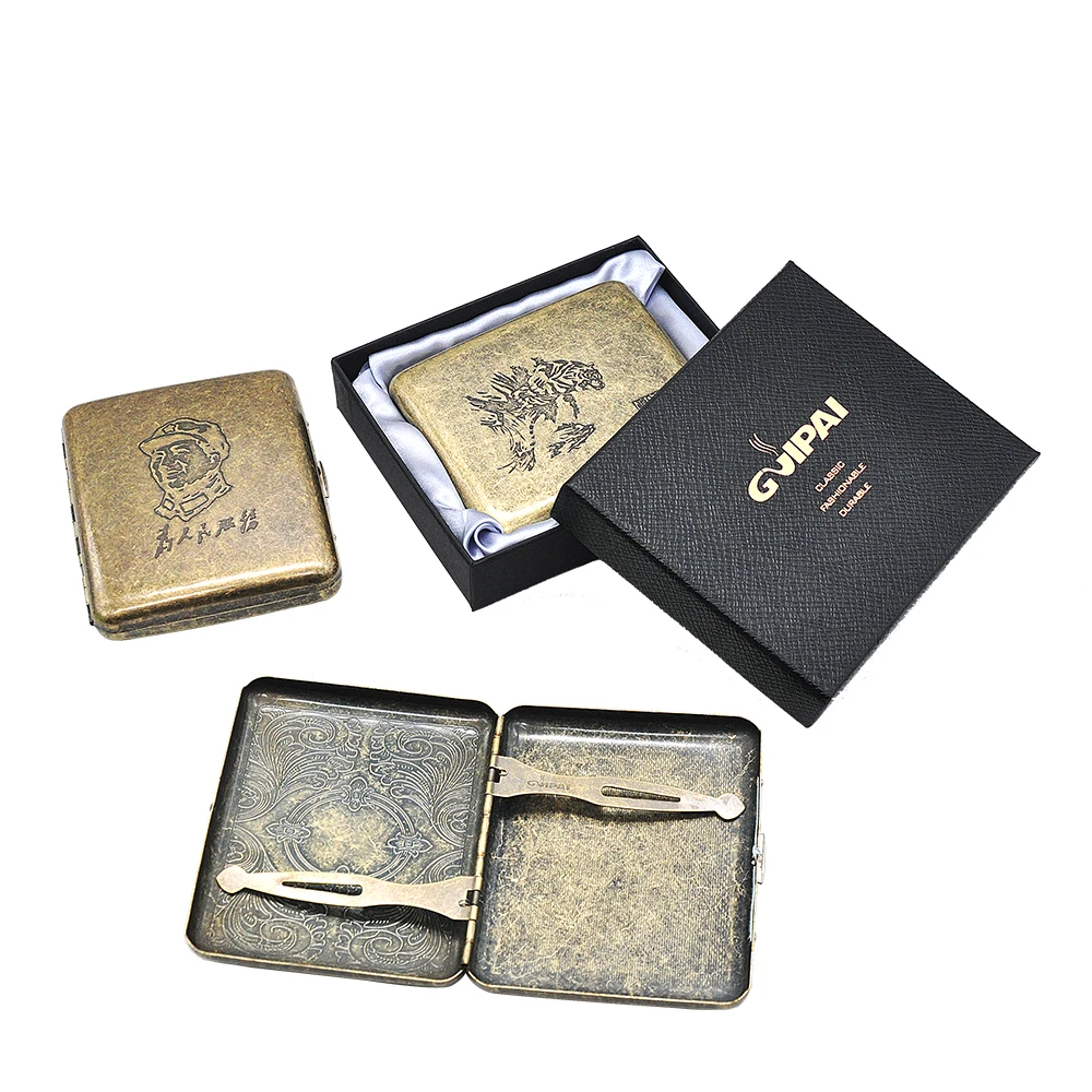 HORNET в винтажном стиле бронзовый металлический чехол для сигарет (90 мм * 70 мм) с