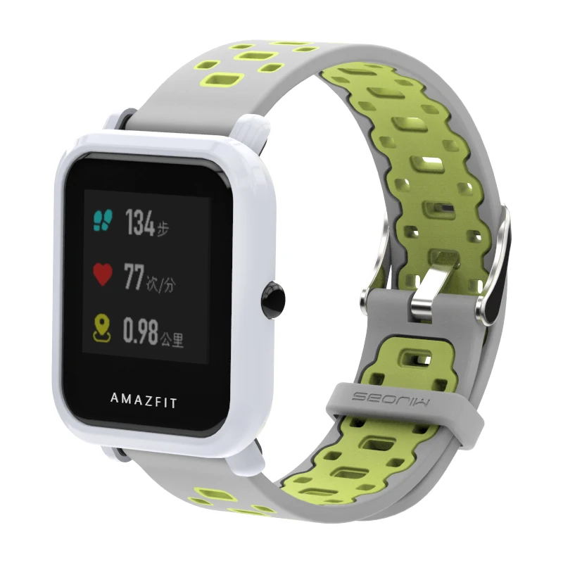20 мм спортивный ремешок для часов Amazfit GTS силиконовый на запястье Xiaomi Huami Bip BIT Lite