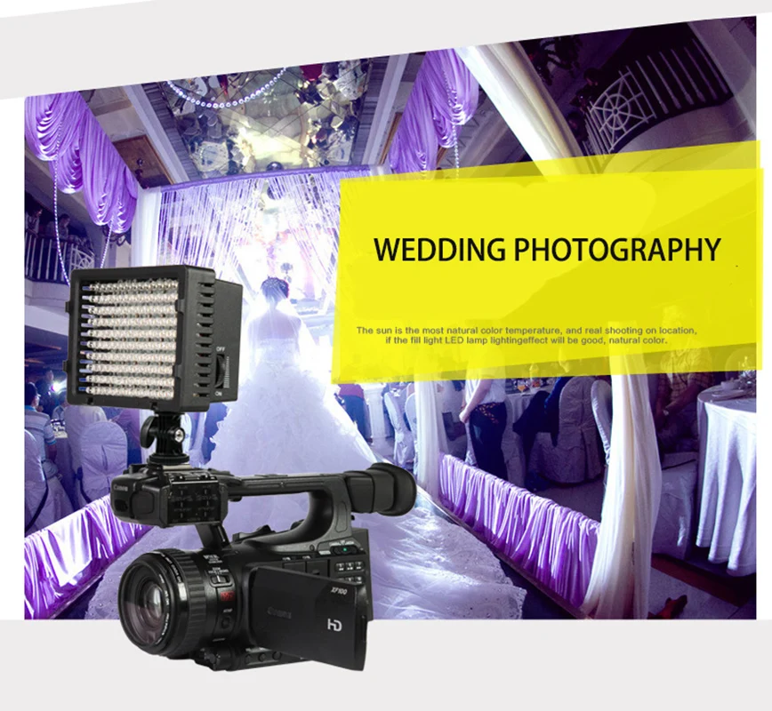 CN 160CA 160 LED Регулируемая Цветовая температура видео свет для Canon Nikon Pentax Panasonic
