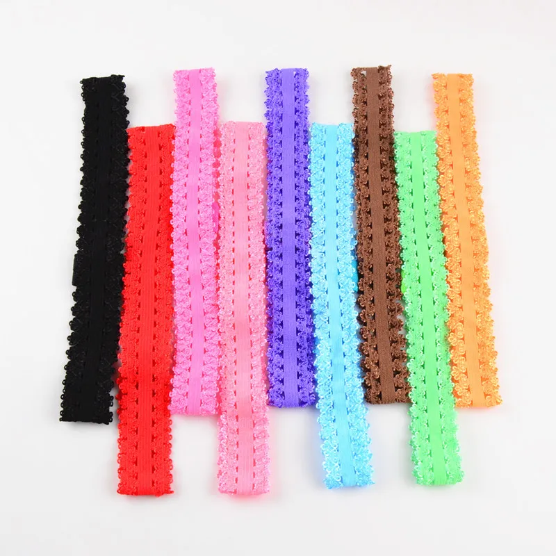 1000 шт./лот повязка на голову для девочек 1 5 см кружевная эластичная в виде короны