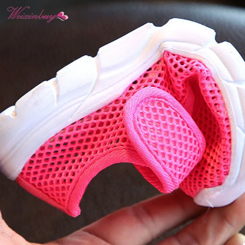 

2019 Children Canvas Casual Shoes Summer Fashion Candy Breathable Mesh Kids Sports Boys Girls Sneakers 6 Colors 2-11Y
