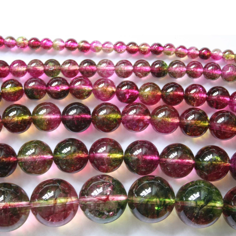Tourmaline Crystals Beads Crystal High Quality Natural Stone Round Loose Ball 6/8/10/12MM Bracelet DIY | Украшения и аксессуары