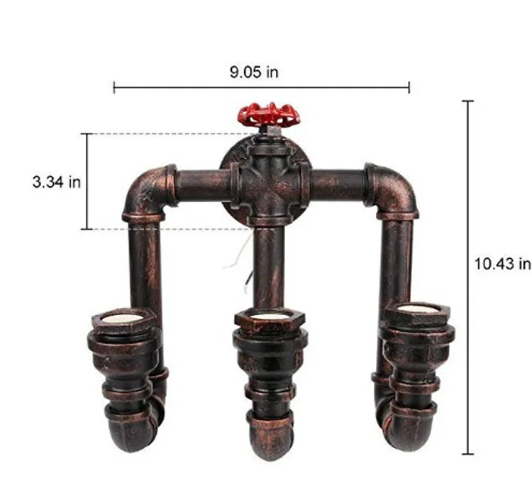 Американский настенный светильник Промышленный ветровой вал Ресторан прохода