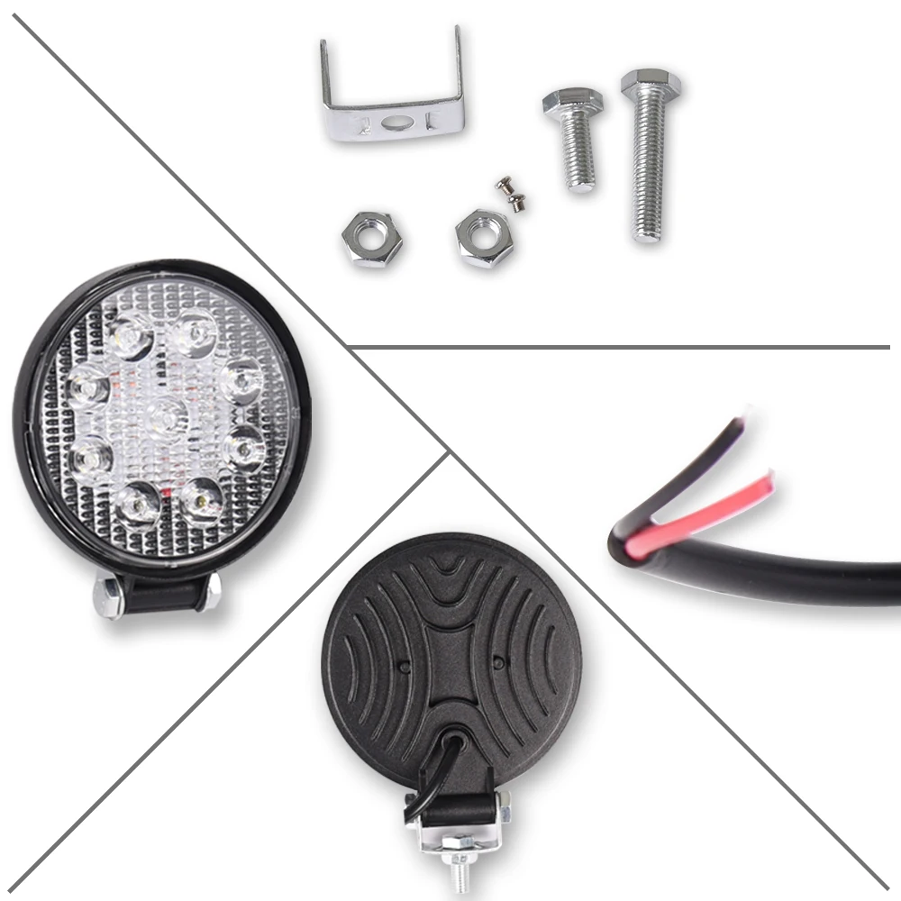 Cobrillar 4.3&quot 5D Offroad Led Work Lamp 27W Flood Spot Combo Beam LED Working Driving Lights 12V For Jeep ATV 4x4 Truck Tractor |