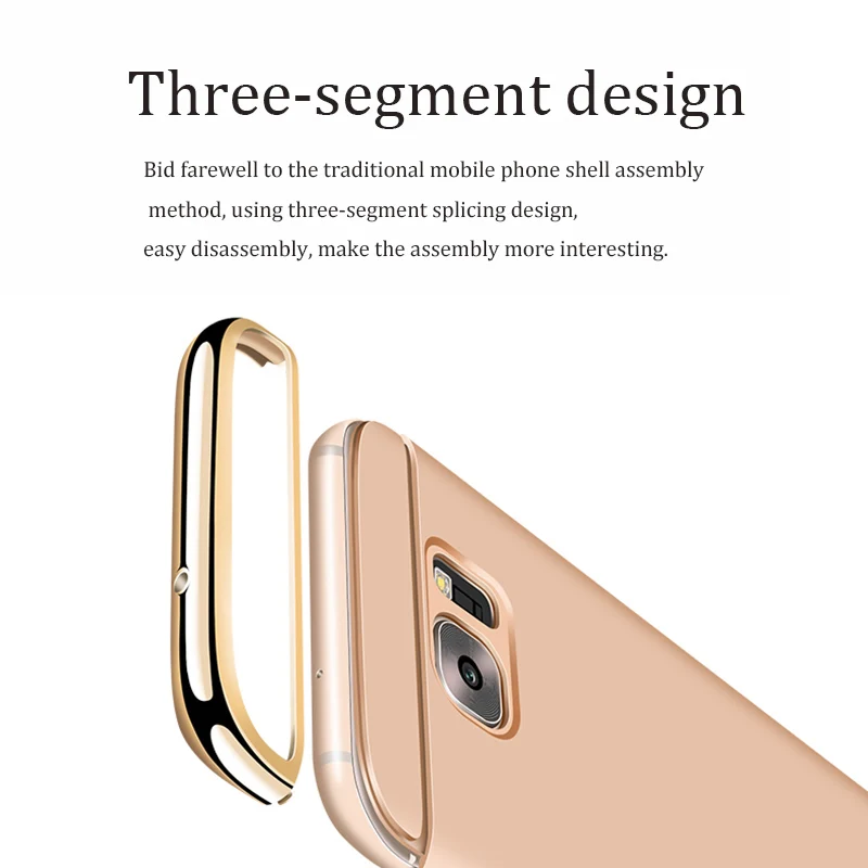 Metal 3 in 1 Phone Case For Samsung Galaxy A3 A5 A7 2016 2017 J1 J3 J5 J7 S3 S4 S5 S6 S7 edge S8 Plus Full Plastic Cover | Мобильные