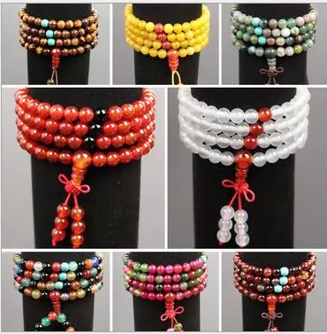 Браслет ручной работы с 10 цветными бусинами 108 бусин|bracelet of beads|personalized charm