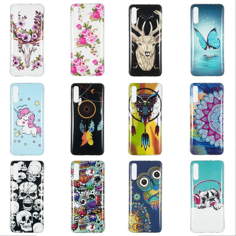 Luminous Phone Case For Samsung A20 A30 A40 A50 A70 M10 M20 M30 Protective Soft TPU Silicone Coque caso Global Back Cover etui |