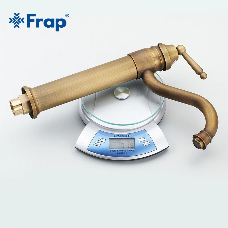 Смеситель FRAP Y10064 медный для ванной комнаты античный кран вращающийся на раковину