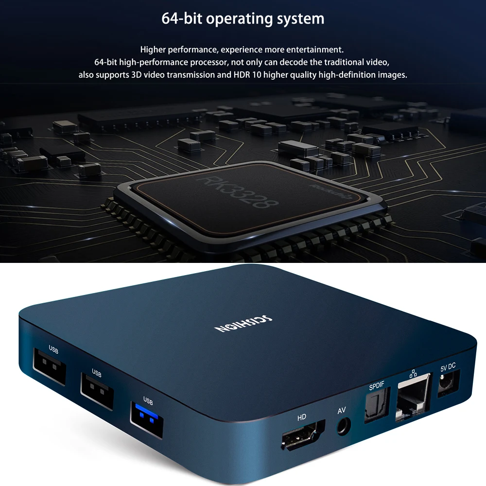 SCISHION AI One Android tv Box android 8,1 4K 2G/16G WiFi BT4.0 медиаплеер дисплей экран Голосовое управление PK Z28 X96mini tv box