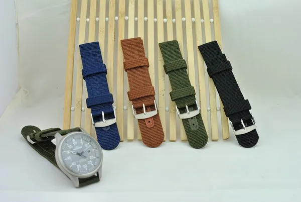 Ремешок нейлоновый для наручных часов водонепроницаемый браслет в стиле НАТО 10