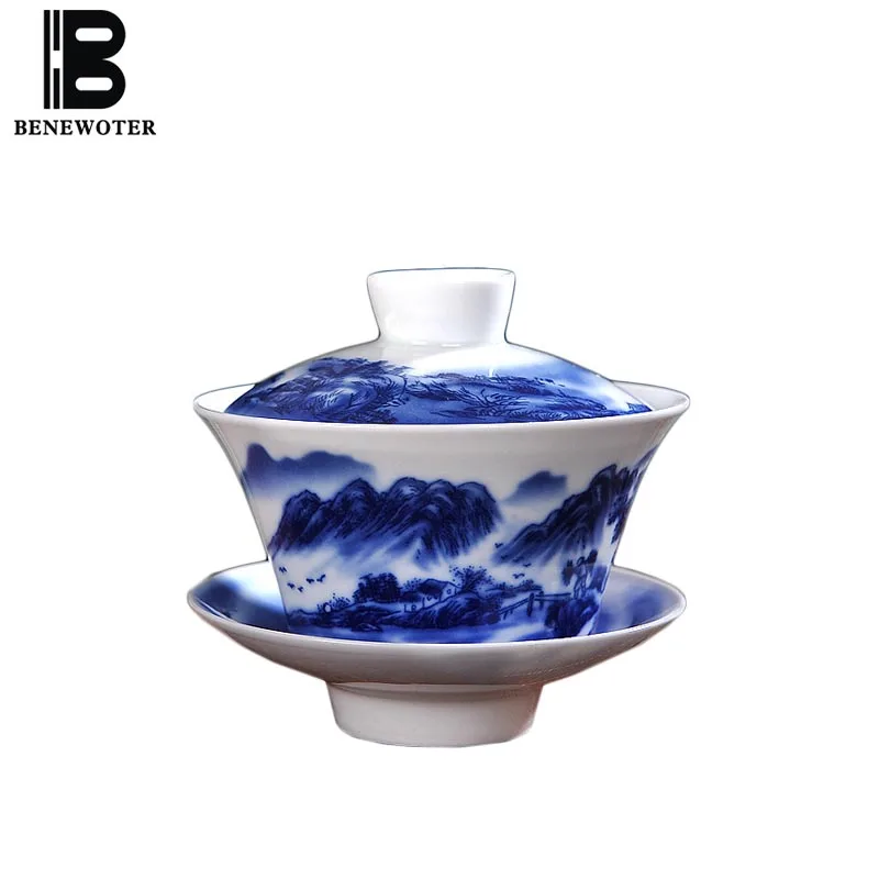 230/330cc керамический фарфор Jingdezhen Чай миска с крышкой блюдце комплект горшок дома