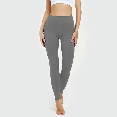 Gray Yoga Pants Сексуальные женские штаны для йоги с высокой талией, для фитнеса, спортзала, йоги, спортивные Леггинсы, высокие эластичные спортивные колготки, штаны для тренировок, бега, спортивная одежда - Цвет: Gray Yoga Pants