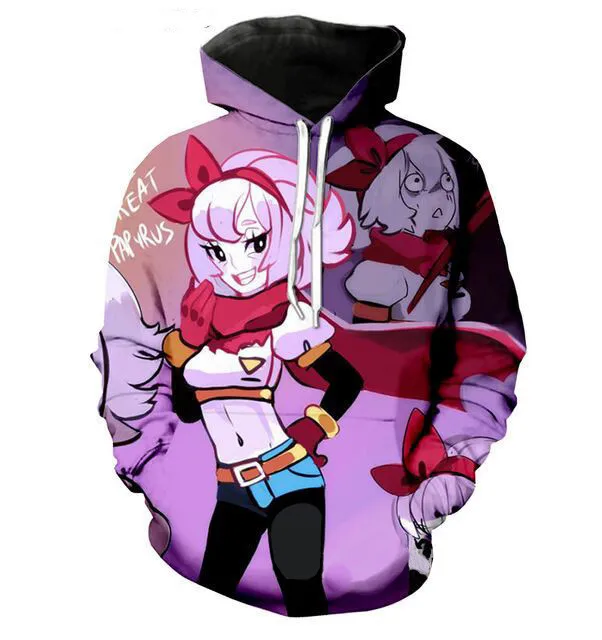 Хэллоуин COOL SKELETON Undertale Frisk Sans Papyrus 3D печать Косплей-костюмы с капюшоном унисекс