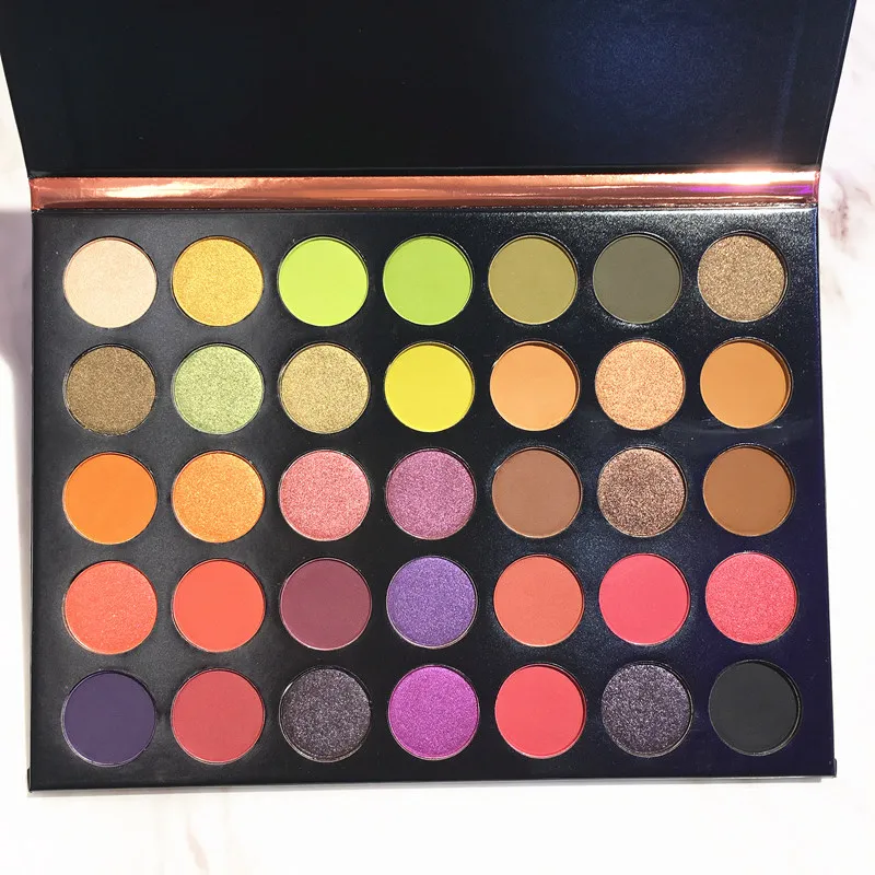 BEAUTY GLAZED Makeup палитра теней для век 35 цветов boossmod пигментные матовые тени мерцающий