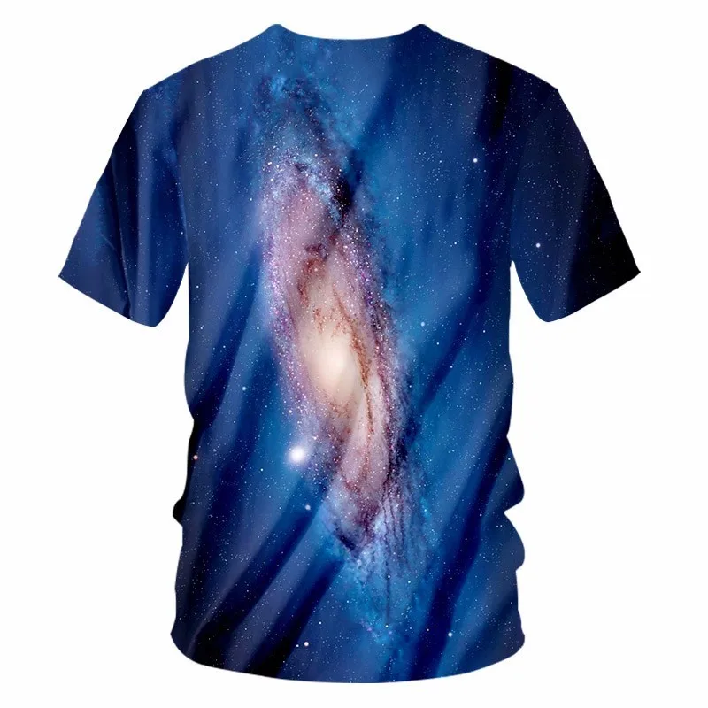 Футболка OGKB мужская с 3D принтом галактики и космоса крутая рубашка V образным