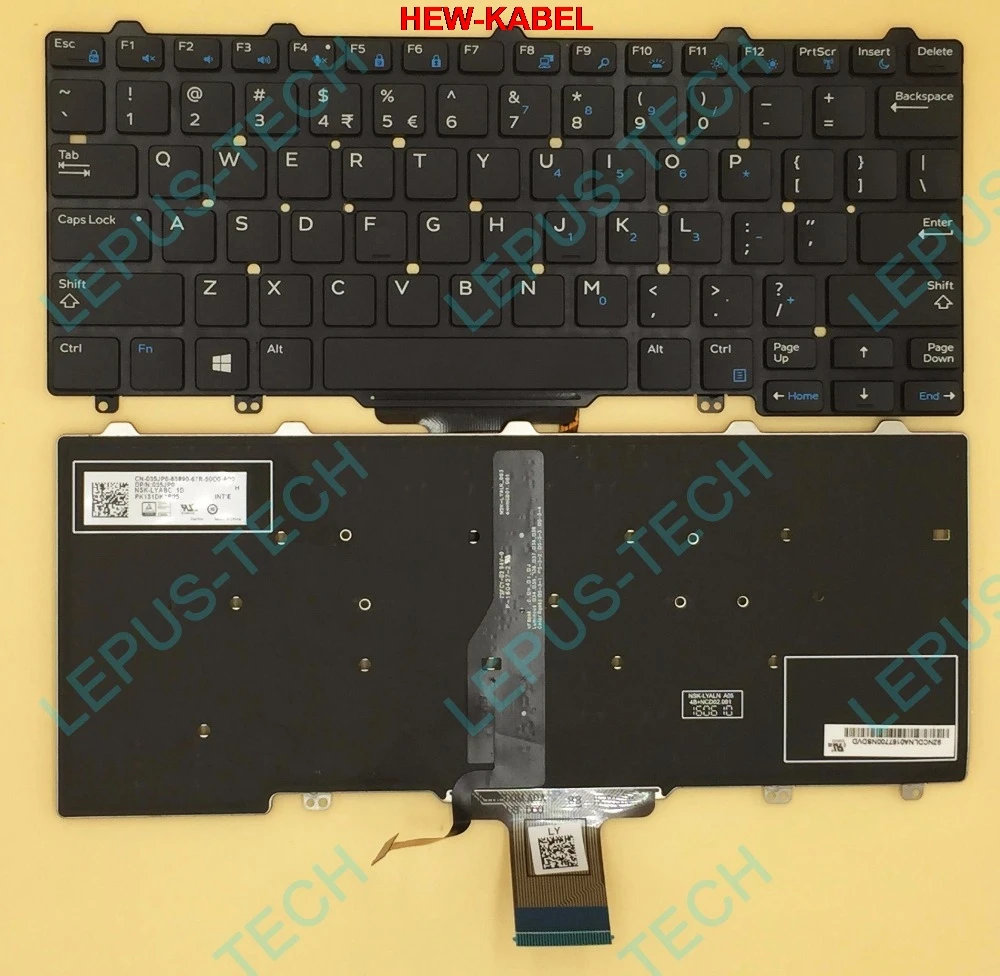 Оригинальная клавиатура US для DELL Latitude 13 7350 7450 3340 3350 с подсветкой 9Z.NB2BC.A01 NSK LKABC