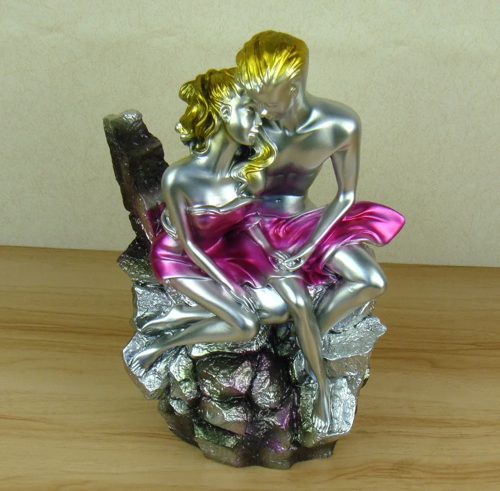Романтическая обнаженная скульптура для влюбленных декоративная полимерная