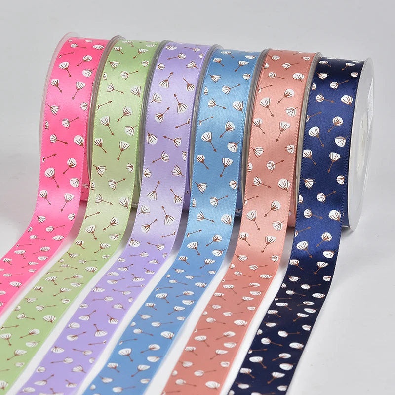 Атласная лента с рисунком Стрела 10 ярдов 1 дюйм 25 мм|satin ribbon|ribbon diyribbon printed |
