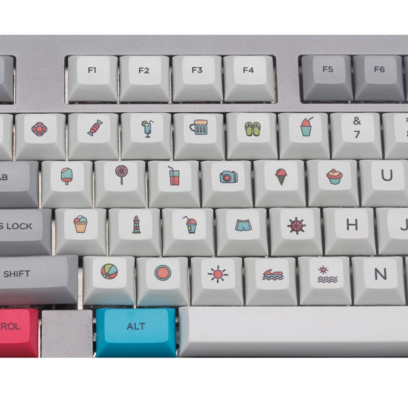 IDOBAO 22 ключа Серый Белый 1u Dsa Keycaps краситель Sub PBT персональный художественный узор
