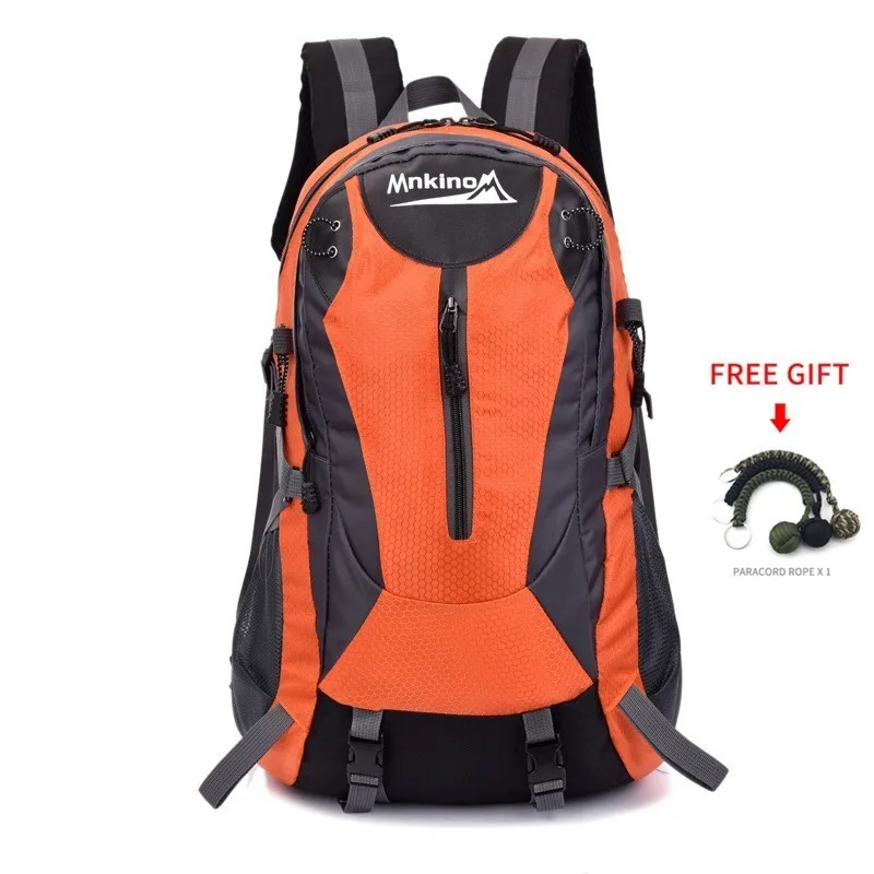 Orange 40L водонепроницаемый рюкзак для велоспорта, горного туризма, кемпинга, мужчин и женщин, износостойкий, для спорта на открытом воздухе, сумки через плечо, 5 цветов - Цвет: Orange