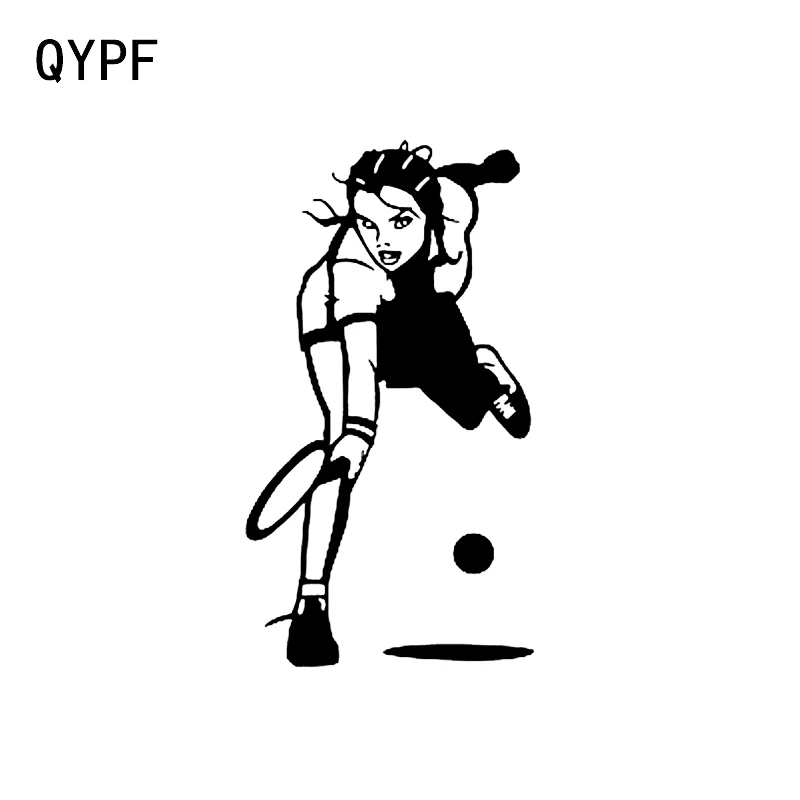 

QYPF 8.8*16CM Fashion Tennis Decor Vinyl Car Sticker Extreme Movement C16-1573