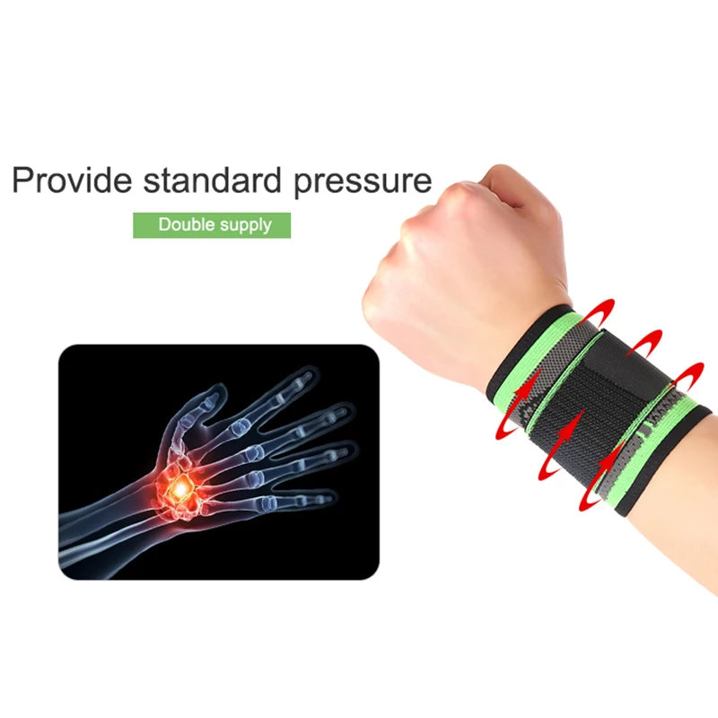 

1PCS 3D Men Wrist Bands Hand Wrist Support Brace Strap Adjustable Training Gym Exercises Wristband Wrist Wraps Bandage