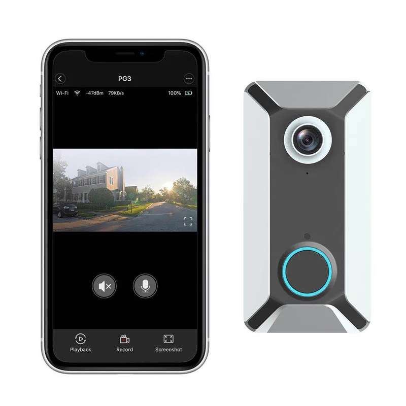 Умный видеодомофон HD 720P Wi Fi с функцией ночного видения IP дверной звонок