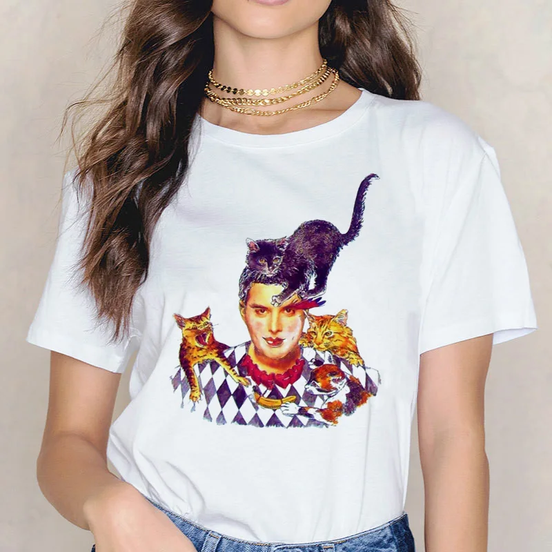 Футболка Freddie Mercury футболка Ullzang женская в стиле хип хоп новая ulzzang Queen Band летняя