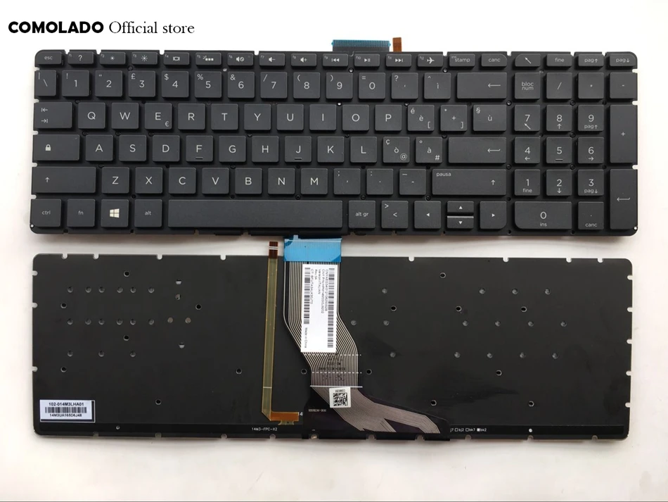 Это итальянская клавиатура для HP Pavilion 15 ab ak bc ab000 ab100 a черная с подсветкой