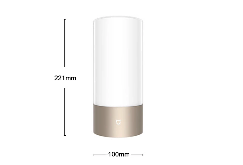 Оригинальная Xiaomi mi прикроватная лампа mi jia Smart Light для внутреннего кровати 16 миллион цветов Изменение цвета Bluetooth WiFi сенсорное управление