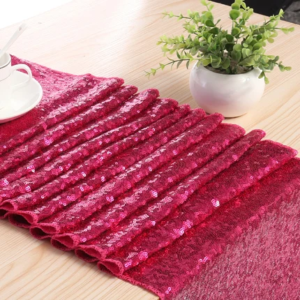 rose red Новое поступление 5 шт/партия 30*275 см вышитые 3 мм плотные Золотые/серебряные блестки стул лента для свадьбы стул chiavari для вечеринок украшения - Цвет: rose red