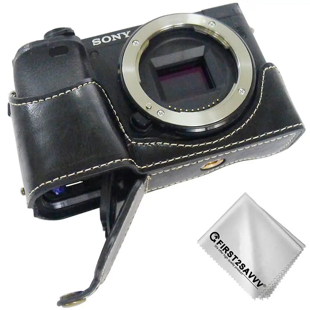 Половина тела из искусственной кожи чехол для камеры Сумка sony A6400 ILCE 6400 крышка с