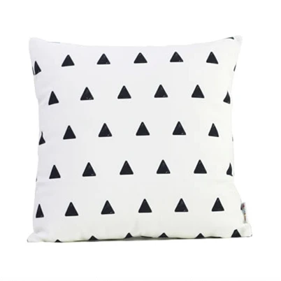 Белый Геометрическая Подушка Чехлы плюс Треугольники хлопок детские Nodic