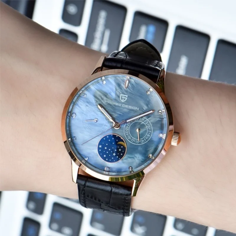 PAGANI Дизайн брендовые модные дамские часы Reloj Mujer женские кожаные Повседневные платья кожаные кварцевые часы с кристаллами Relogio Feminino